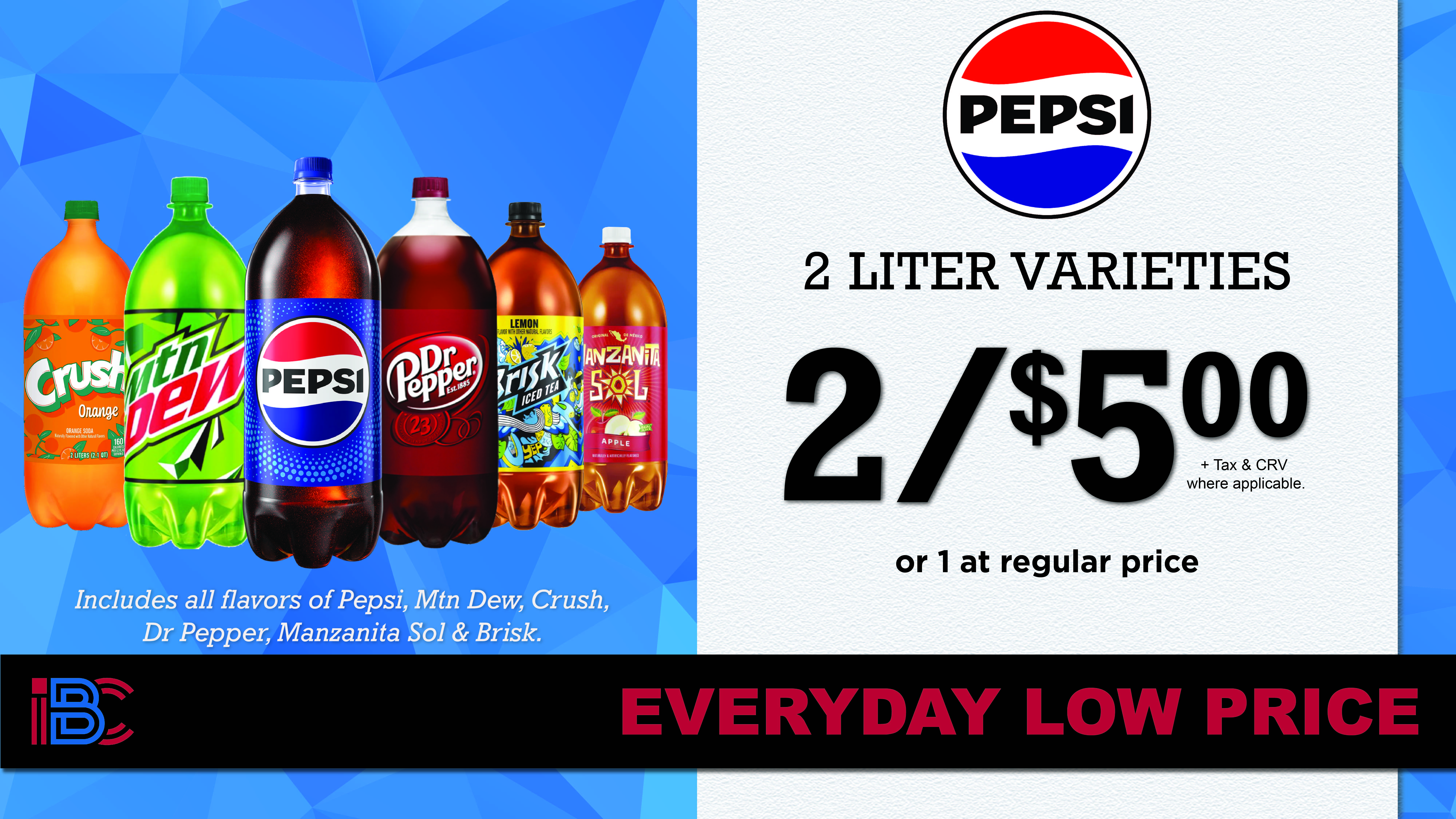 Pepsi 2 liter promotion
